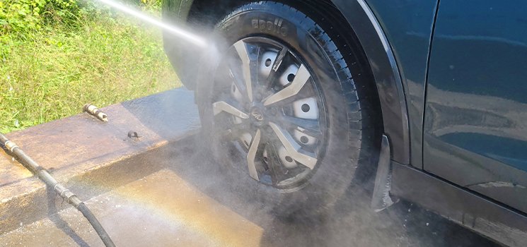 wheel water wash before